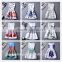 girl casual flower and bird printed dress/ girl sleeveless knee length printed dress/new design girl printed dress
