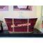 Double slipper cast iron bathtub with skirt
