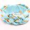 2016 New Retail 1pc Gold Polka Dot Turban Headband Baby Headband Baby Tie Knot Head Wrap Fabric Bow Headband Hair Accessories