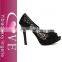 elegant design Lace Sexy highheel Sandals with hollow out