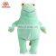 Wholesale light green frog stuffed toy plush pillows