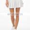 White color polyester spandex sports pleated skirts tennis wear