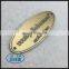 design your own oval brass metal badge