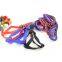pet chest harness Fine pattern round rope leash dog walking leash A11