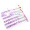 7 Pcs/set Purple Nail Brush Tips Fashion Design Acrylic Brush UV Gel Set Brush Tips Builder Tools Manicure Pedicure Tools Set