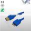 Superspeed USB 3.0 Type A Male to Micro B Male 24/28AWG Cable (10 Feet, Blue)