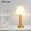 Amazon Fabric Table Lamp Nordic Home Decor Alumin Base Table Lamp LED Reading Lighting Working Touch Swith Aluminium+cloth Shade