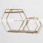 Home Decor Geometric Shape Wall Display Shelf Metal Iron Steel Wall Mount Shelf