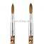 Low MOQ Oil-filled liquid flow Handle Nylon Synthetic Sable hair nail Art brush Tool Acrylic Brush Set Pens With Glitter Inside