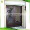 arched new wrought iron grill double window front entry door designs