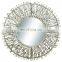 metal flower design mirror