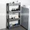 Hot Sale Kitchen Supplies Storage Rack Bathroom Sundries Storage Rack Plastic Movable Corner Storage Rack