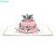 Cheap Price Birthday Cake Pop-up Cards 3D Greeting Pop-up Card for Mother’s Birthday