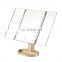 Vanity Led Lighted Travel Makeup Mirror Desktop Trifold Magnified Make Up Mirror With Lights