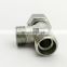 NPT BSP UNF Male thread stainless steel tee pipe fittings thread equal diameter tee transition joint