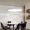 Modern Simple LED Hanging Light For Office Living Room White Black  Round Ultra-Thin Panel Lights Led Pendant Lamp