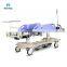 China Factory In Stock Height adjustable Hospital Use Patient transfer stretcher Trolley With IV Pole And Castors