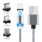 Round shape Magnetic USB 3 in 1 Charging Cable Magnet Charger USB-C Cable With Type-C Micro USB A lOS For Phone And Smartwatch