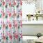 2016 Hot design flower printed polyester shower curtain, waterproof mildew-resistant bathroom curtain