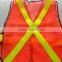 high visibility mesh vest with pvc reflective tape