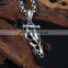 Stainless steel dinosaur head skull necklace