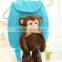 plush monkey backpack/plush monkey bag/plush monkey bag toy