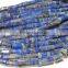 21 inch long strand Natural AAA grade Pyrite infused Lapis lazuli Faceted Large Tube Stone beads