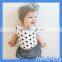 HOGIFT Cute kids two piece clothes with Polka Dot T-shirt striped shorts