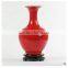 Modern and Europe style glazed porcelain red vase made in Jingdezhen