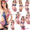 Accept OEM Women Sexy Bandeau American USA Flag Bikini