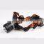 Focus zoomable led headlamps rechargeable high power led headlights 2*18650 miner light
