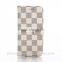 Wholesale grid pattern PU leather mobile phone cover flip wallet case For HTC M9
