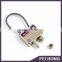 Promotion Gift Metal Cable Lock Zamac Engraved Logo Keychain