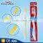Silicone rubber nylon dental soft bristle clear toothbrush