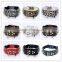 colorful western pitbull spiked studded dog collars in genuine leather