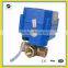 CWX -25S 3 way T flow motorized ball valve with manual control 1/4 3/8 1/2 3/4 size brass 24v 110v 220v