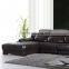 Genuine Leather Beige Recliner Sofa Set, Modern Living Room Recliner Leather Sofa HS0098