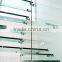 exclusive glass Straight Stairs with laminated glass steps