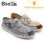 Men casual fancy white rubber sole strappy canvas boat shoes