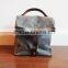 Custom high quality waxed canvas lunch bag leather handle                        
                                                Quality Choice