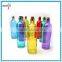 High quality drinking colored glass bottles with cork for water