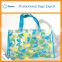 Flower print custom design makeup case Clear travel cosmetic pvc transparent Bag