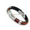 Men's Jewelry Delicate Design Stainless Steel PU Leather Bracelet