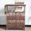 wooden clothes storage cabinet with ironing board