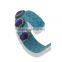 KJL-CB0001 Popular crystal boho bangle, exclusive gorgeous adjustable triple stone bangle jewelry