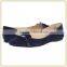 Latest design fashion casual shoes pointed toe bow women flat shoes