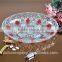 Hot Selling Cheap Clear Glass Plate with Flower Design