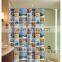 Bathroom shower curtain with polyresin hook set