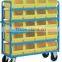 China Factory Iso Certificate Mobile Rack,metal Rack for Plastic Box, Trolley for Plastic Container