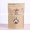 Custom printing stand up kraft paper coffee bag wholesale